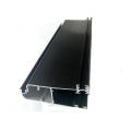 Aluminum Doors Windows Profiles Black Powder Coated Surface